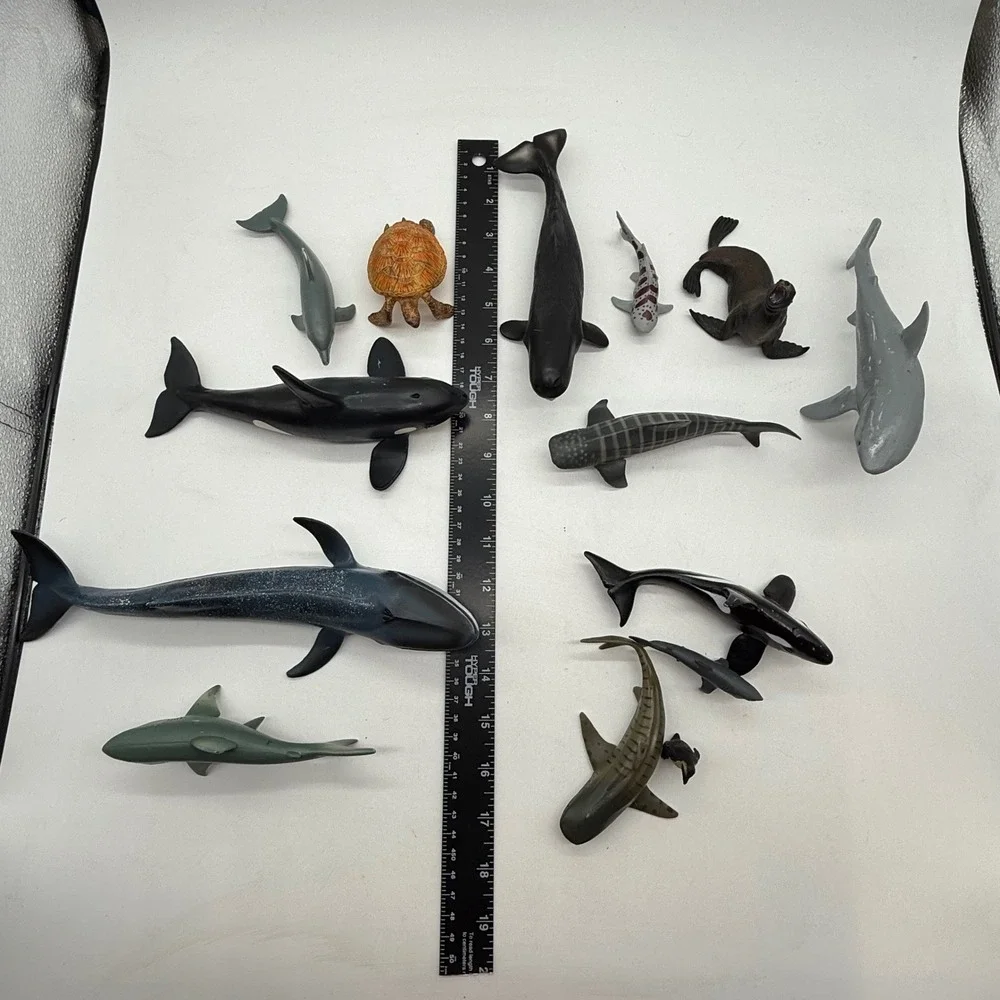 Ocean‎ Sea Animal Figurines Whale Dolphin Shark Turtle Seal Lot 14 Pieces - Picture 4 of 6